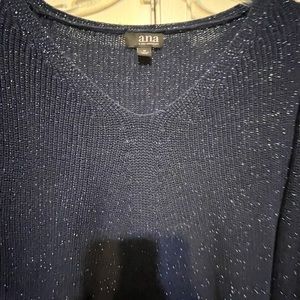 Beautiful,blue , sparkly sweater for women! Size m by ANA. Perfect condition!
